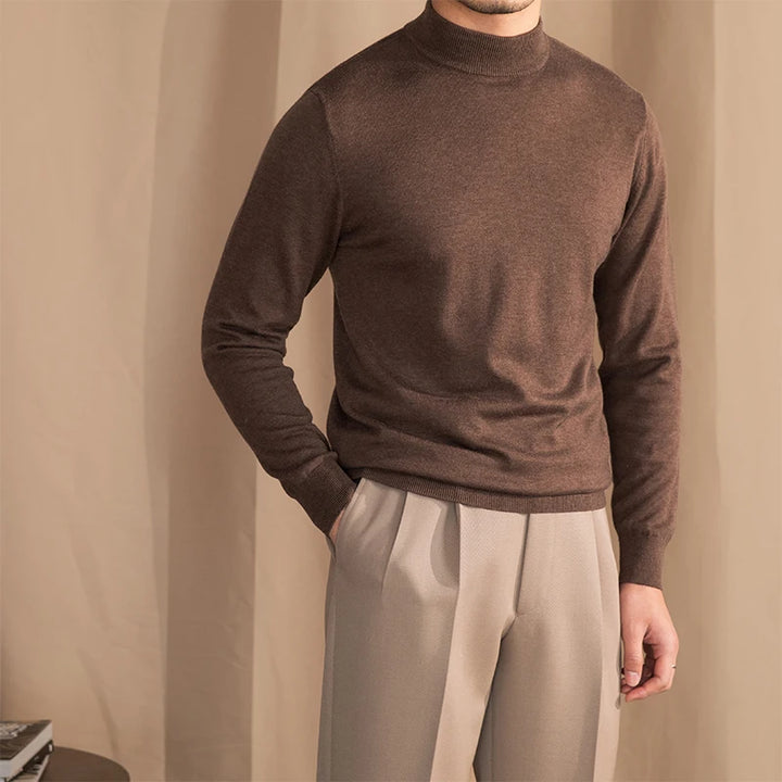 Merino Wool Half-Turtleneck Sweater