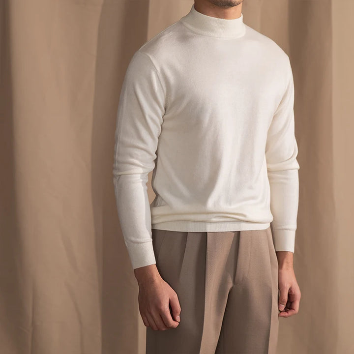 Merino Wool Half-Turtleneck Sweater