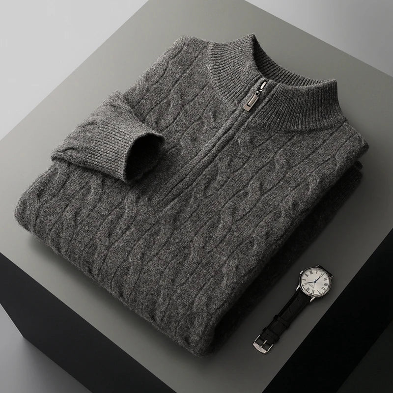 Merino Wool Half-Zip Sweater