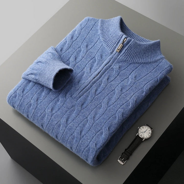 Merino Wool Half-Zip Sweater