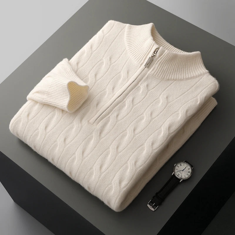 Merino Wool Half-Zip Sweater