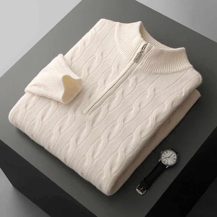 Merino Wool Half-Zip Sweater