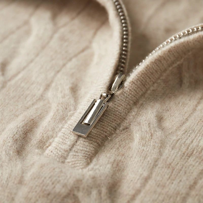 Merino Wool Half-Zip Sweater