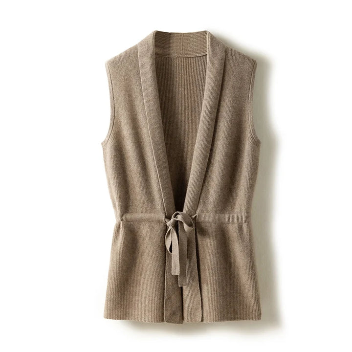 Merino Wool Knit Sleeveless Vest