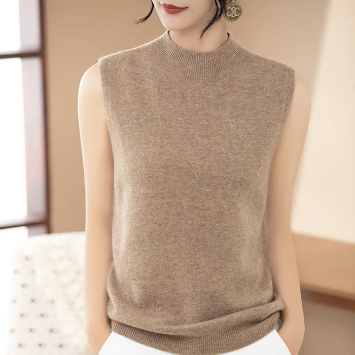 Merino Wool Sleeveless Knit Top