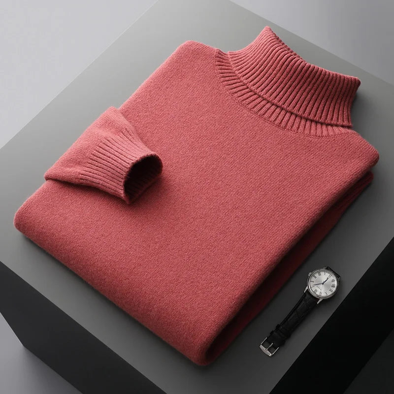 Merino Wool Turtleneck Sweater