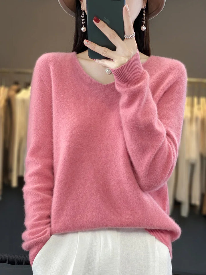  Merino Wool V-Neck Sweater