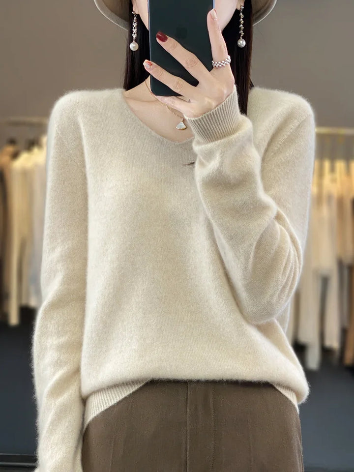  Merino Wool V-Neck Sweater