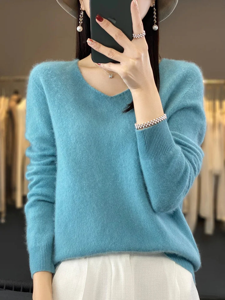  Merino Wool V-Neck Sweater