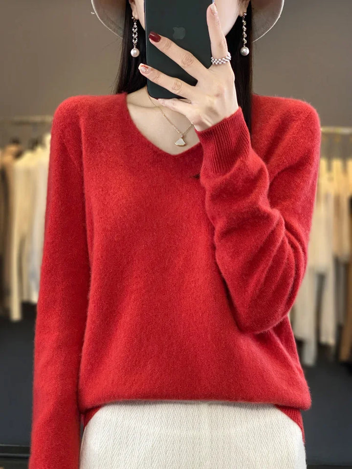  Merino Wool V-Neck Sweater