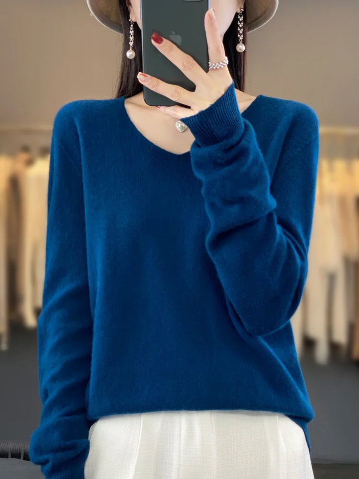  Merino Wool V-Neck Sweater