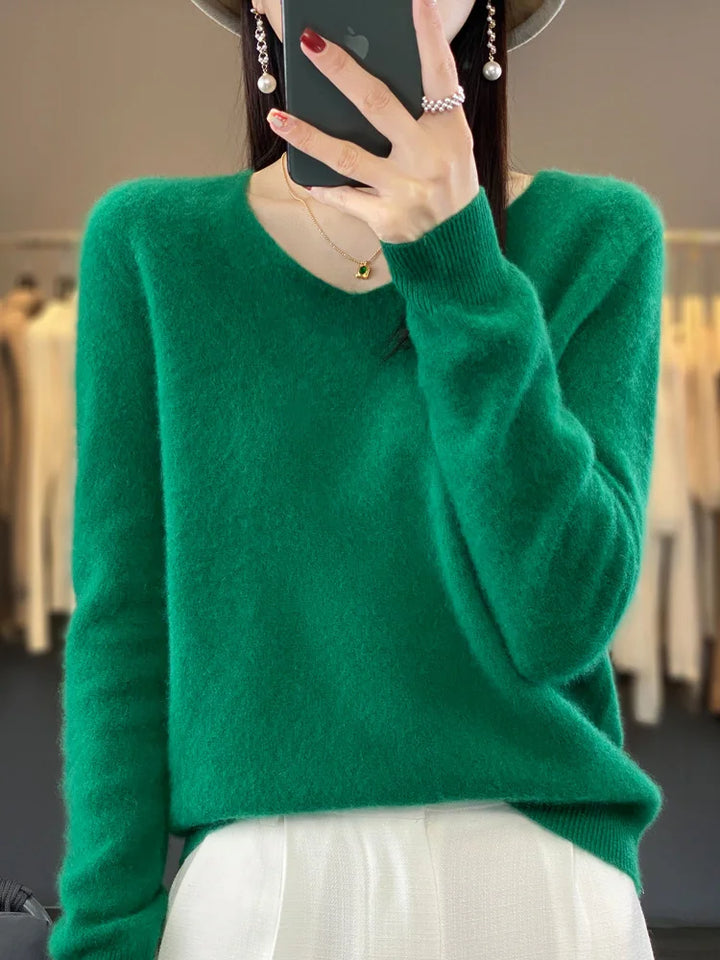  Merino Wool V-Neck Sweater