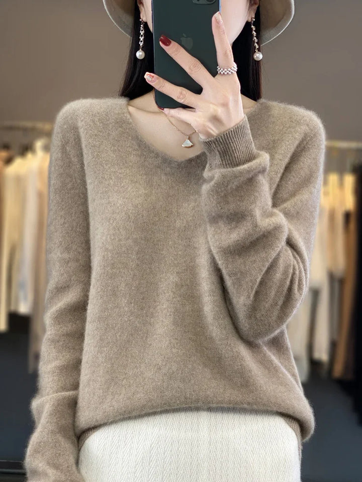  Merino Wool V-Neck Sweater
