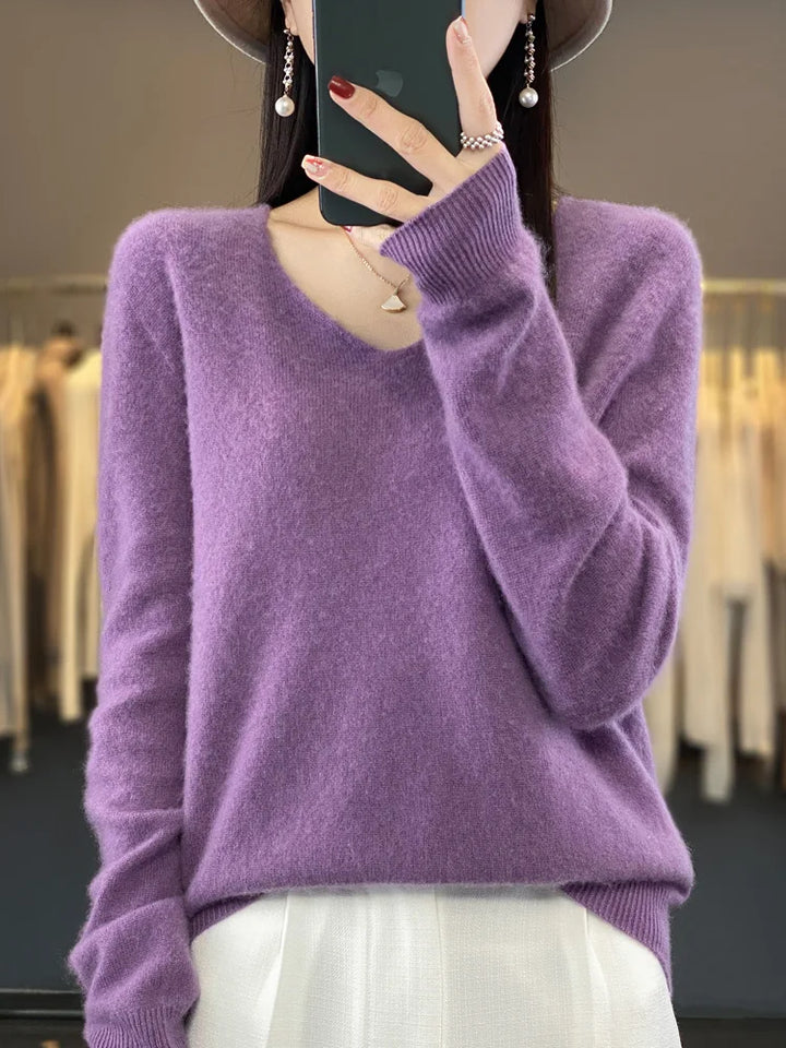 Merino Wool V-Neck Sweater