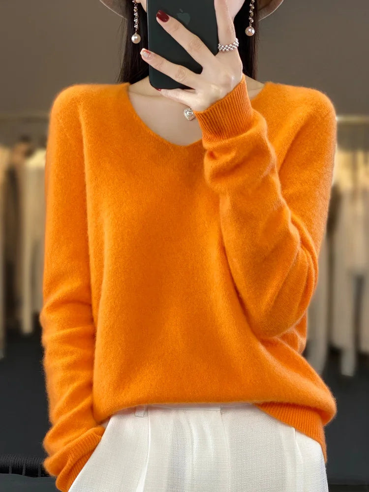  Merino Wool V-Neck Sweater