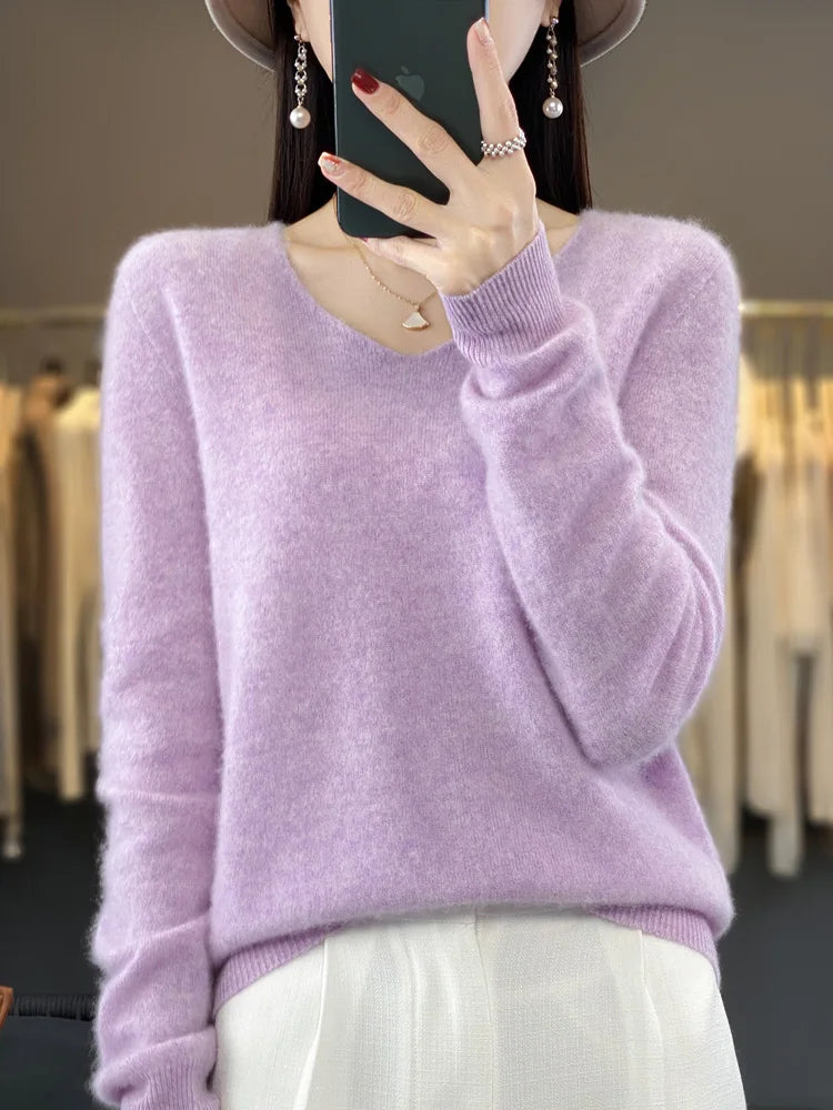  Merino Wool V-Neck Sweater