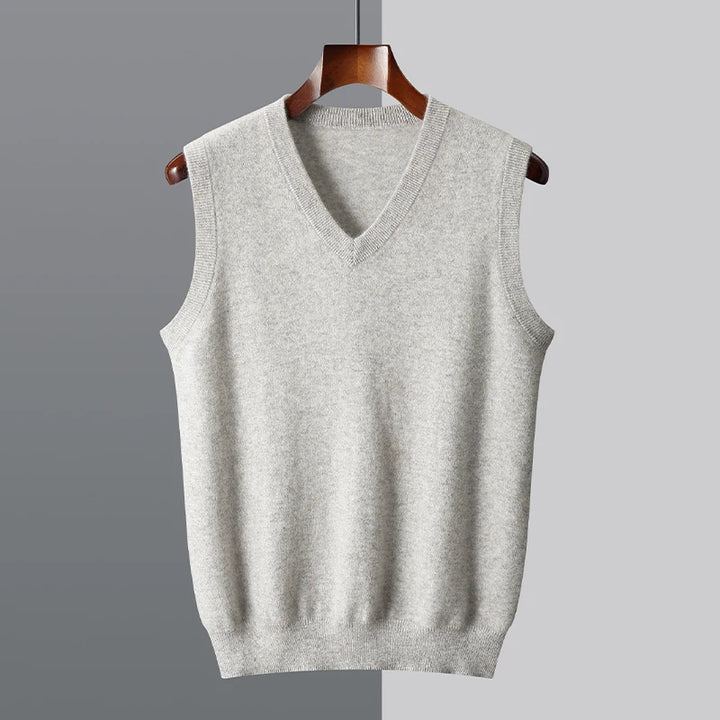 Merino Wool V-Neck Sweater Vest