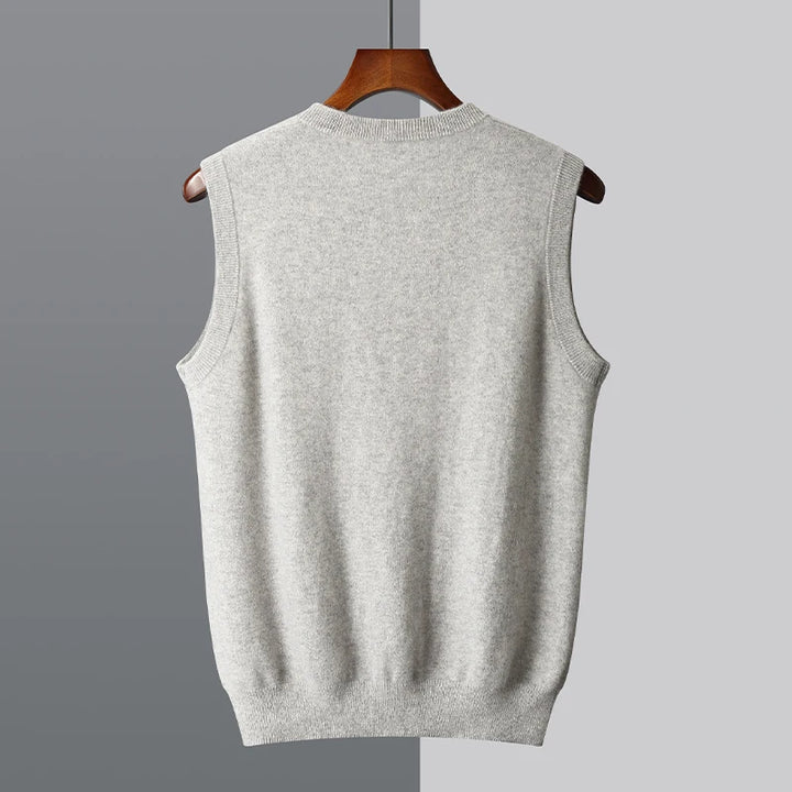 Merino Wool V-Neck Sweater Vest