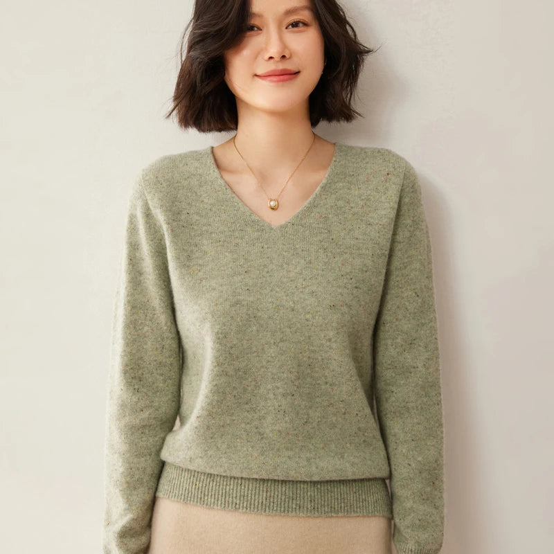 Merino Wool V-Neck Sweaters