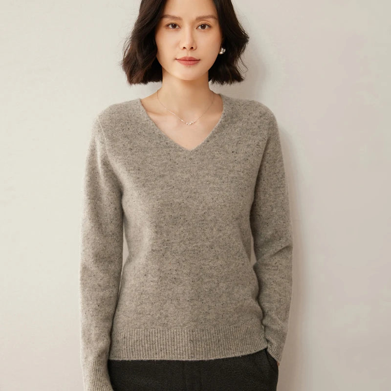 Merino Wool V-Neck Sweaters