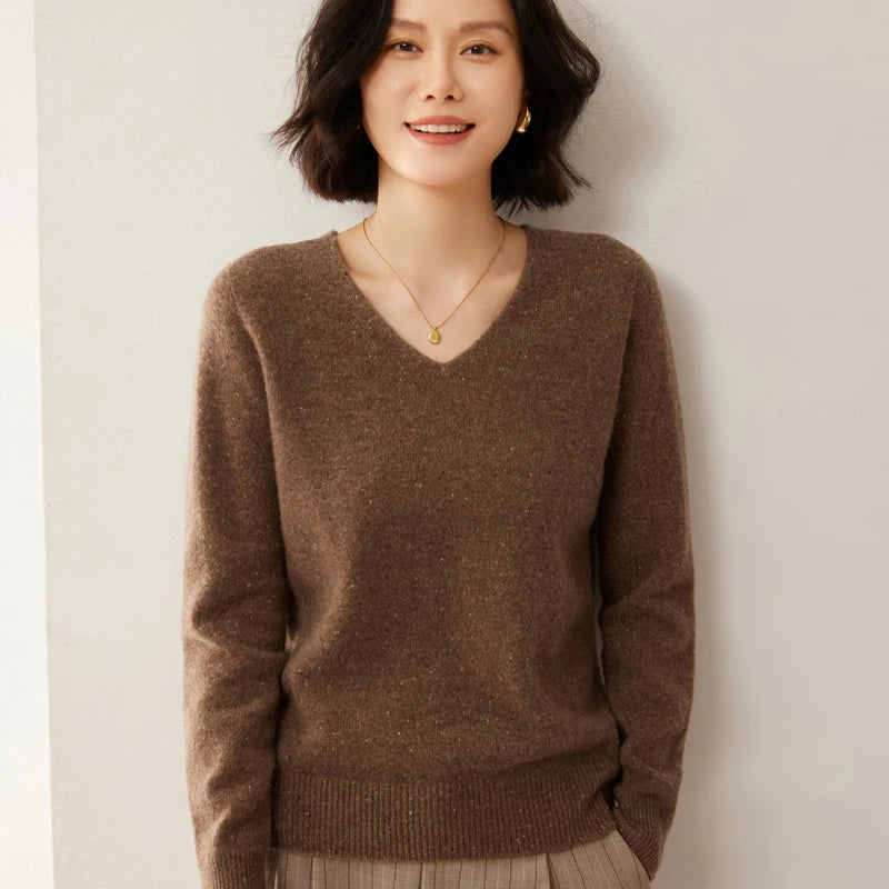 Merino Wool V-Neck Sweaters