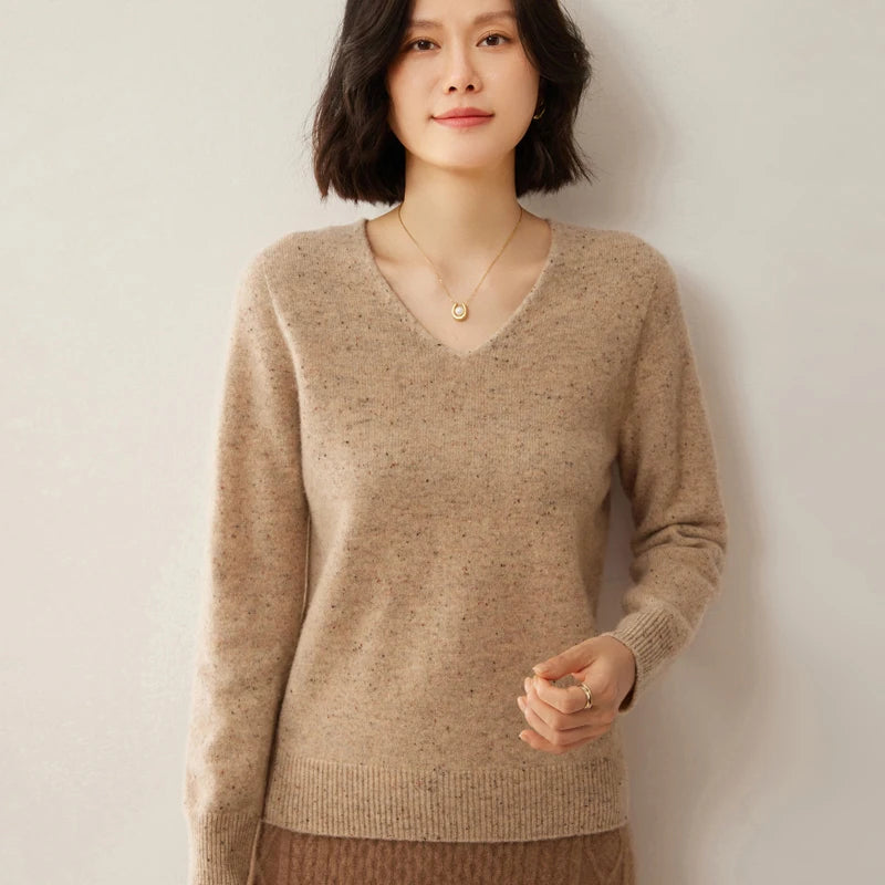 Merino Wool V-Neck Sweaters