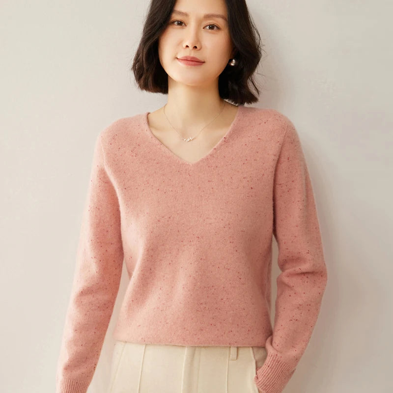 Merino Wool V-Neck Sweaters