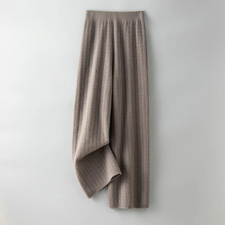 Merino Wool Wide-Leg Knit Pants