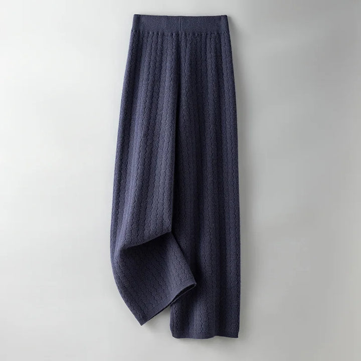 Merino Wool Wide-Leg Knit Pants