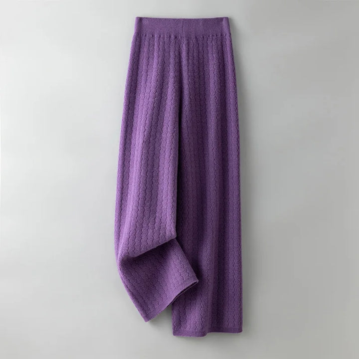 Merino Wool Wide-Leg Knit Pants