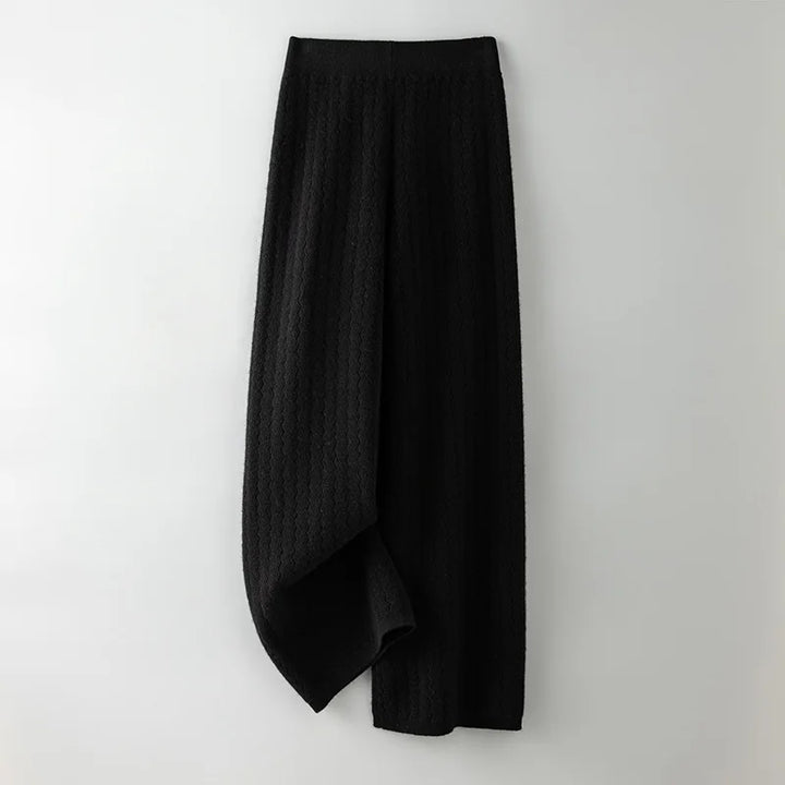 Merino Wool Wide-Leg Knit Pants