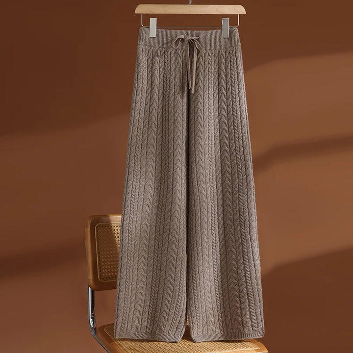 Merino Wool Wide Leg Trousers