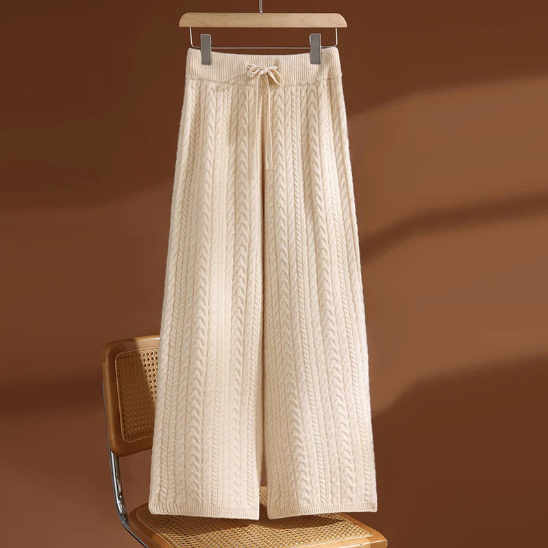 Merino Wool Wide Leg Trousers