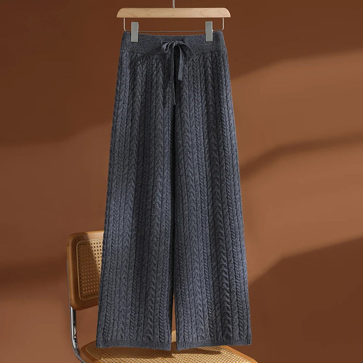 Merino Wool Wide Leg Trousers