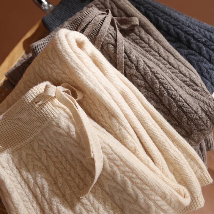 Merino Wool Wide Leg Trousers
