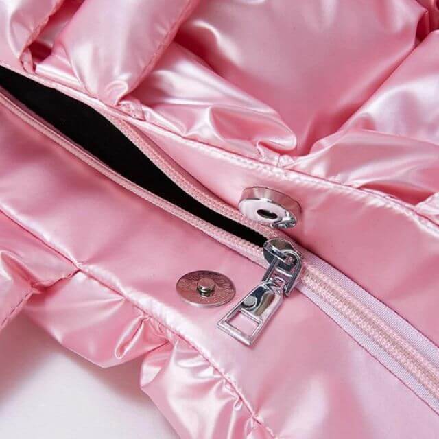 Metallic Puffer Tote Bag Designer Handbag
