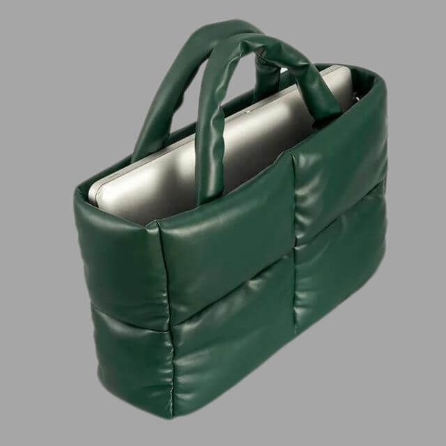 Metallic Puffer Tote Bag Designer Handbag