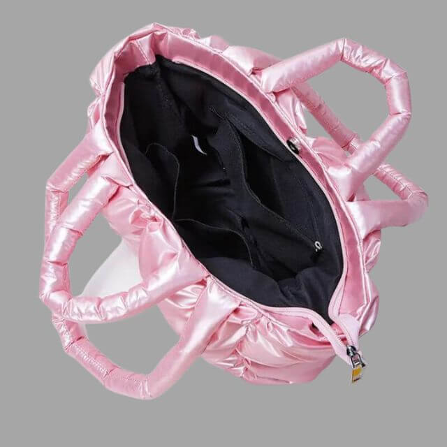 Metallic Puffer Tote Bag Designer Handbag