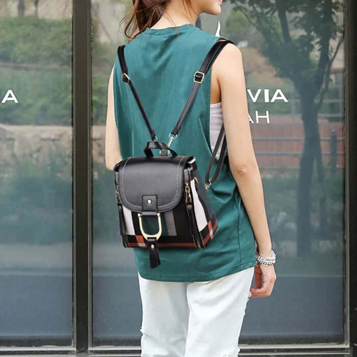 Womens Mini Leather Backpack Casual Bag