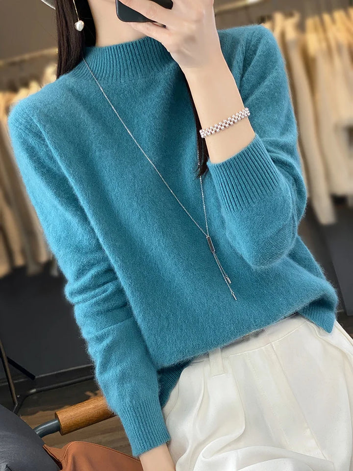 Mink Cashmere High-Neck Sweater