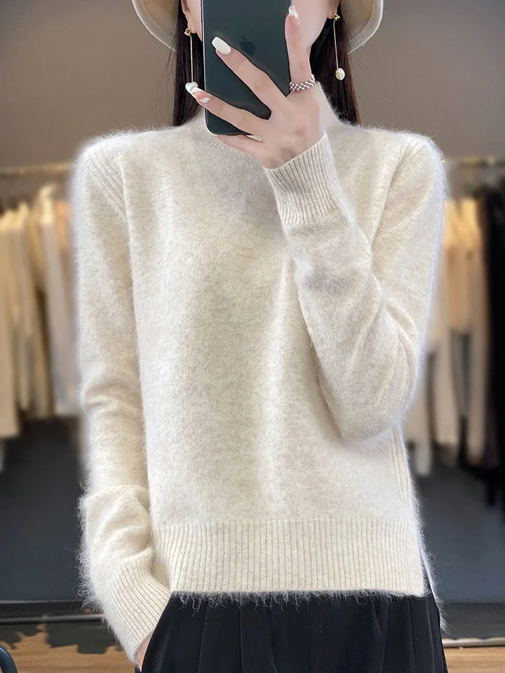 Mink Cashmere High-Neck Sweater