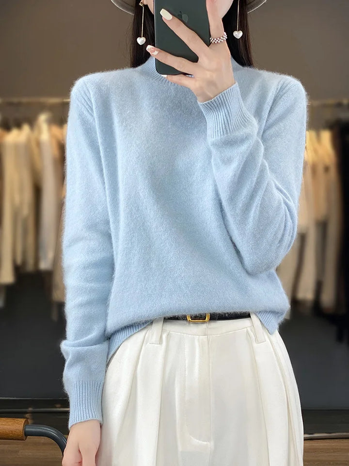 Mink Cashmere High-Neck Sweater