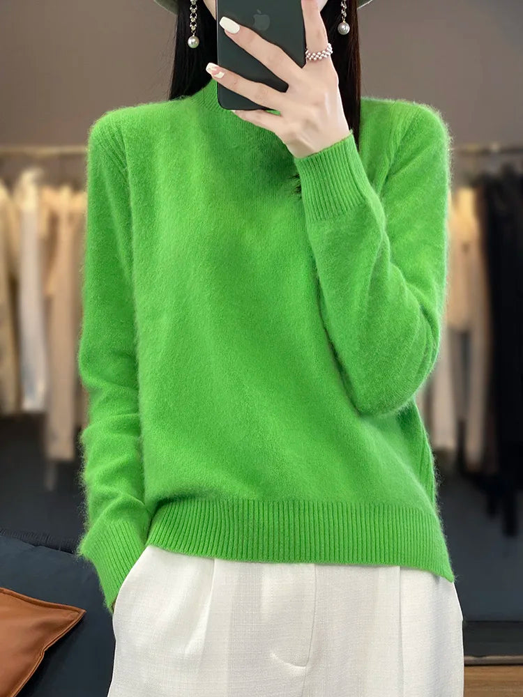 Mink Cashmere High-Neck Sweater