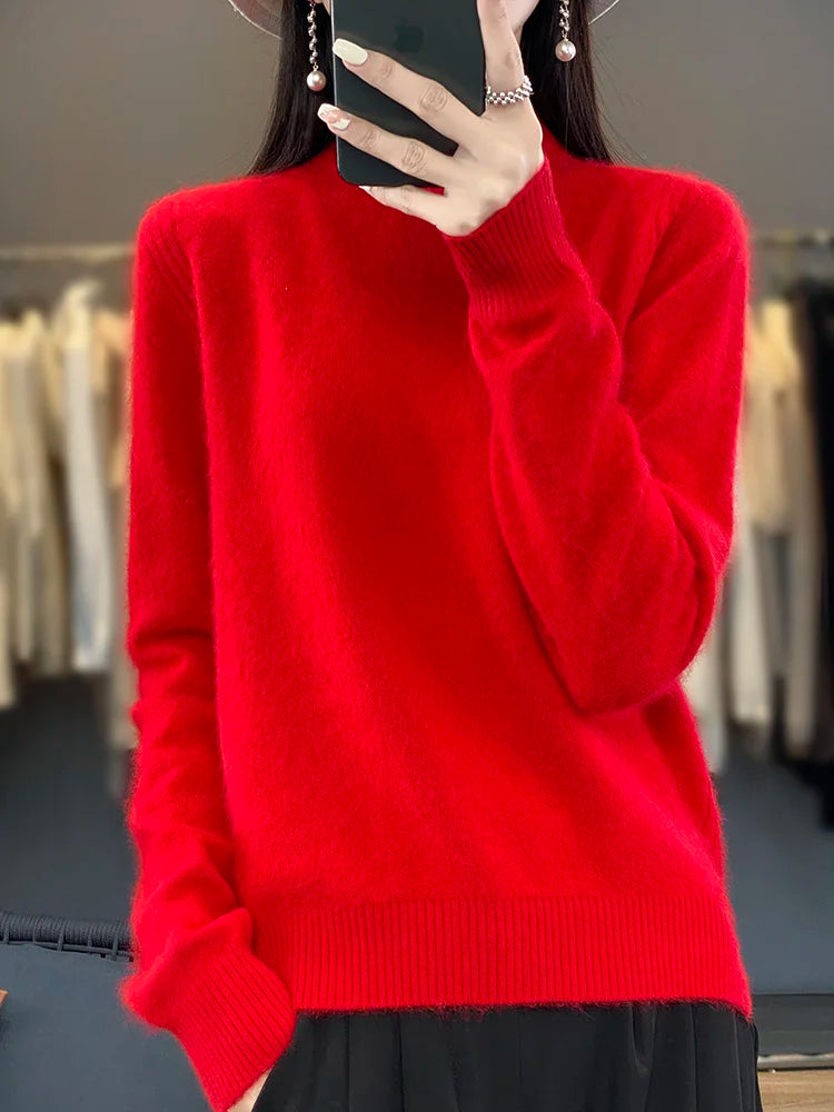 Mink Cashmere High-Neck Sweater