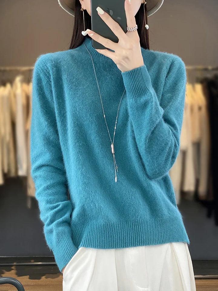 Mink Cashmere High-Neck Sweater