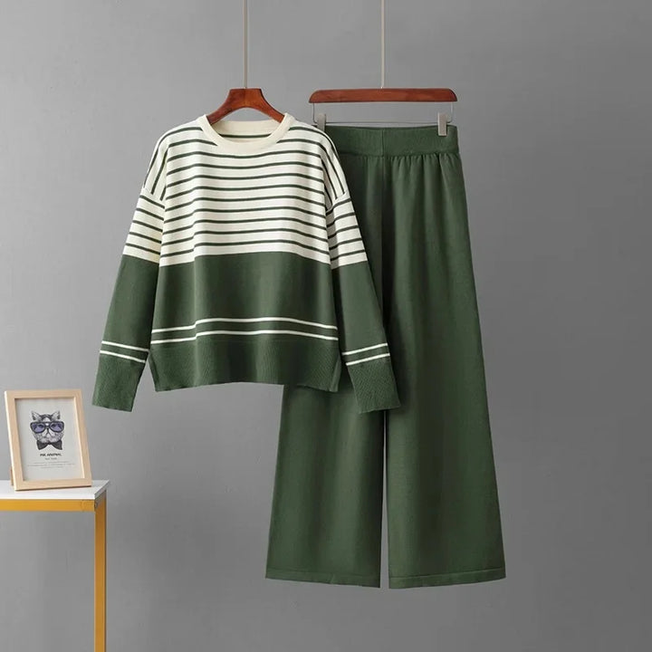 Modern Stripe Knit Lounge Set