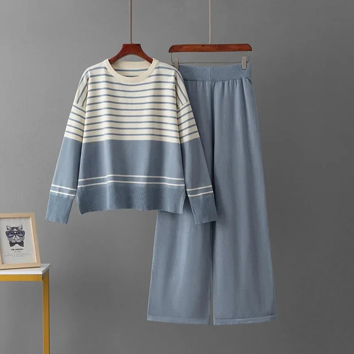 Modern Stripe Knit Lounge Set