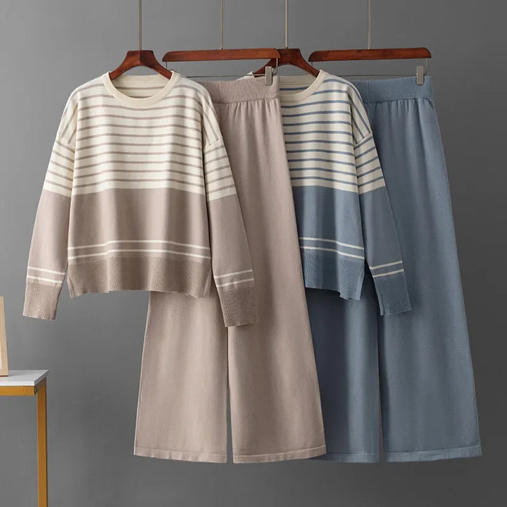 Modern Stripe Knit Lounge Set