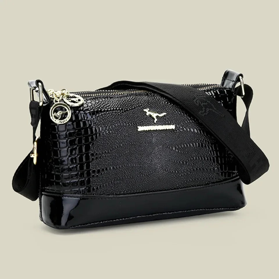 Patent Leather Serpentine Crossbody Bag