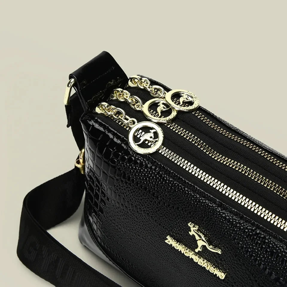 Patent Leather Serpentine Crossbody Bag